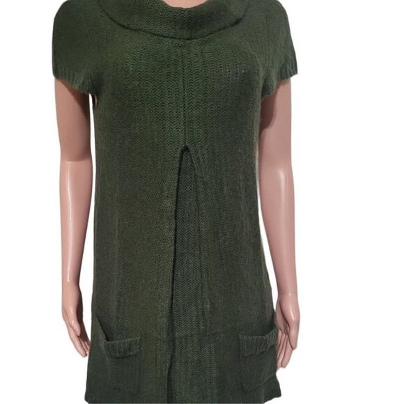 Pulp women green cap sleeve cowl neck tunic dress top M - Picture 6 of 7